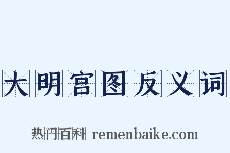 大明宫图反义词是什么意思的图片